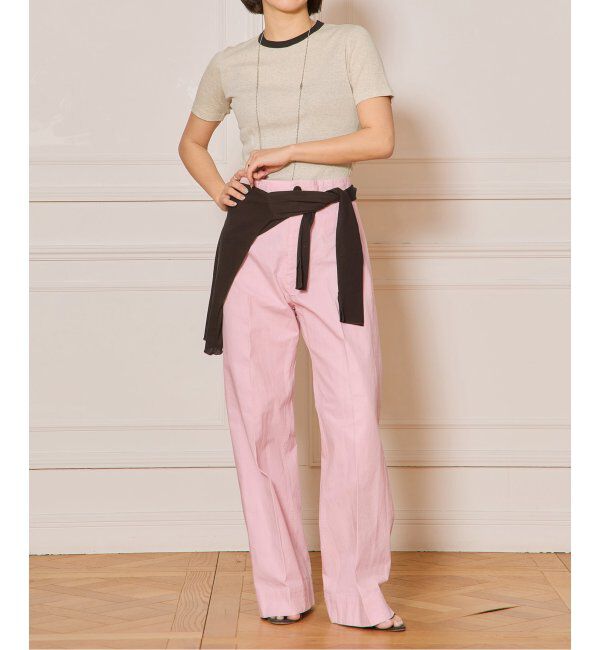 IENA LA BOUCLE「IENA LA BOUCLE ライトリブハーフスリーブプルオーバー」|Tシャツ・カットソー|