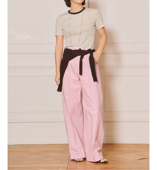 IENA LA BOUCLE「IENA LA BOUCLE ライトリブハーフスリーブプルオーバー」|Tシャツ・カットソー|