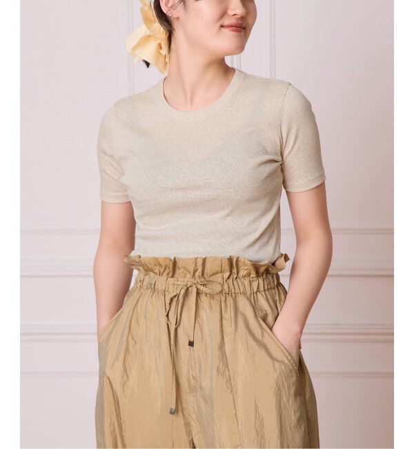 IENA LA BOUCLE「IENA LA BOUCLE ライトリブハーフスリーブプルオーバー」|Tシャツ・カットソー|