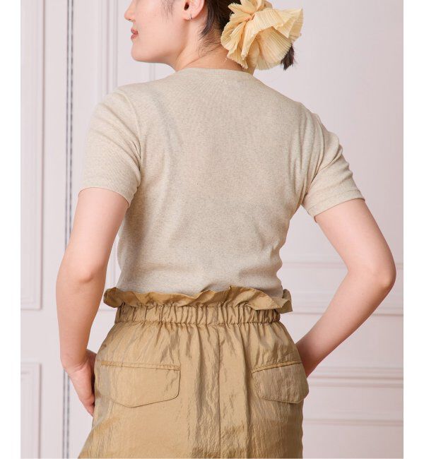 IENA LA BOUCLE「IENA LA BOUCLE ライトリブハーフスリーブプルオーバー」|Tシャツ・カットソー|