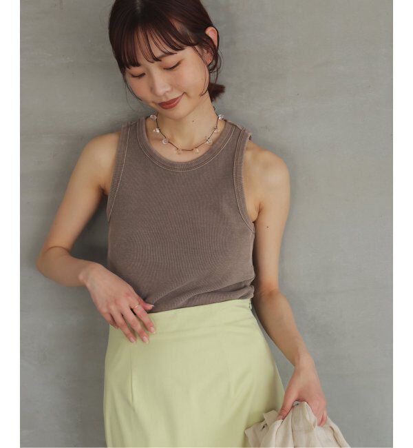SLOBE IENA「コットンテレコアメスリ」|タンクトップ|