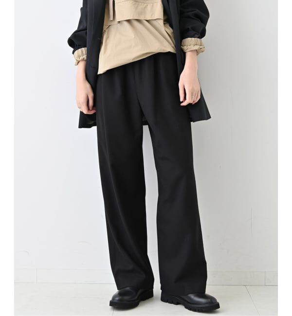 SLOBE IENA「《3サイズ展開/WEB限定/追加》ウール混ドロストイージースラックス」|スラックス|