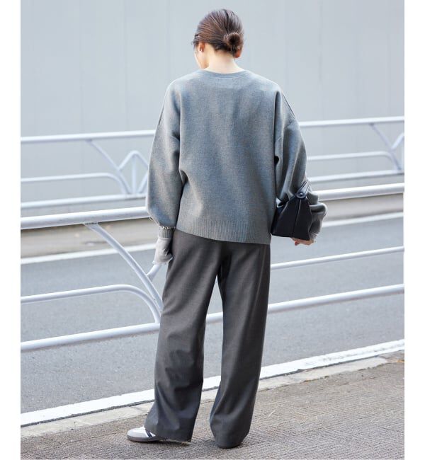 SLOBE IENA「《3サイズ展開/WEB限定/追加》ウール混ドロストイージースラックス」|スラックス|