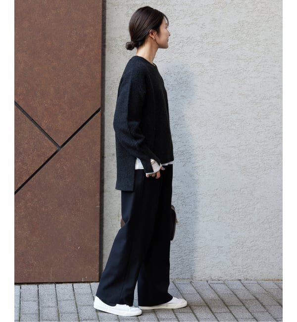 SLOBE IENA「《3サイズ展開/WEB限定/追加》ウール混ドロストイージースラックス」|スラックス|