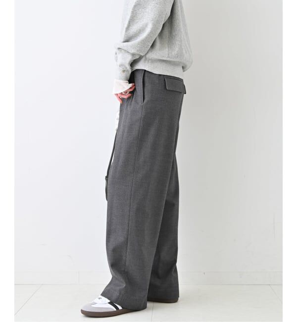 SLOBE IENA「《3サイズ展開/WEB限定/追加》ウール混ドロストイージースラックス」|スラックス|