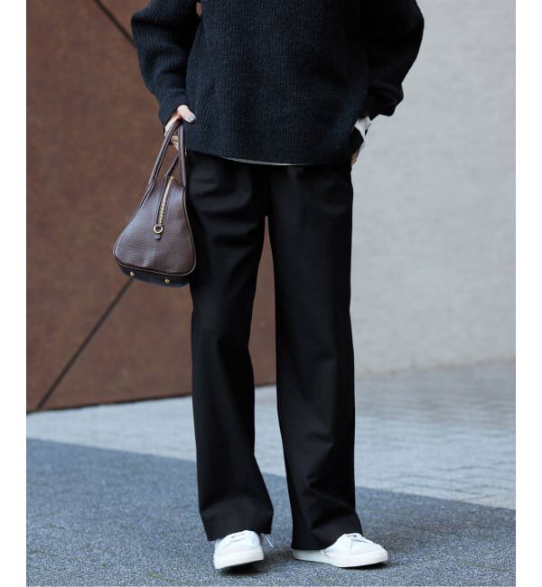 SLOBE IENA「《3サイズ展開/WEB限定/追加》ウール混ドロストイージースラックス」|スラックス|