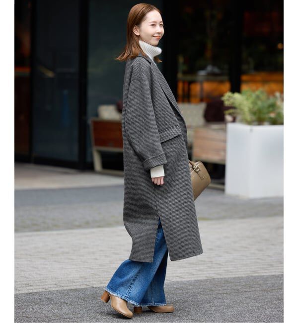 追加2》souple woolダブルフェイスチェスターコート（SLOBE IENA