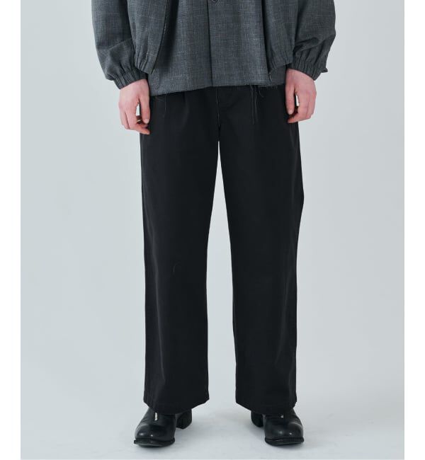 EDIFICE「《予約》ハイカウント ツイル チノパン」|チノ|ブラック