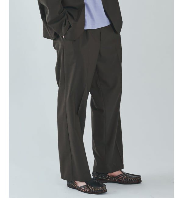 EDIFICE「《予約》Washable トロピカル イージーパンツ【セットアップ着用可】」|スラックス|カーキ