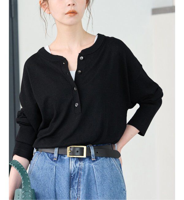 JOURNAL STANDARD「《WEB限定追加2》ウォッシャブル2WAYヘンリープルオーバー」|ニット・セーター|
