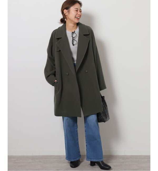 WEB限定追加2》尾州ウールモッサWブレストハーフコート（JOURNAL