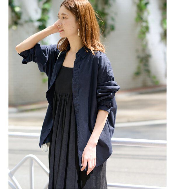 FRAMeWORK「≪追加≫コットンレギュラーカラーシャツ」|シャツ・ブラウス|ネイビー