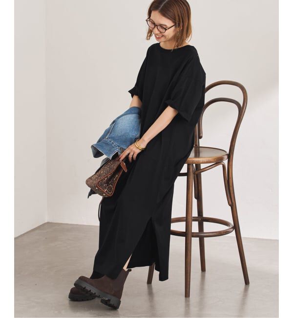 FRAMeWORK「≪一部店舗+WEB限定追加≫コットンジャージーマキシワンピース」|ワンピース|ブラック