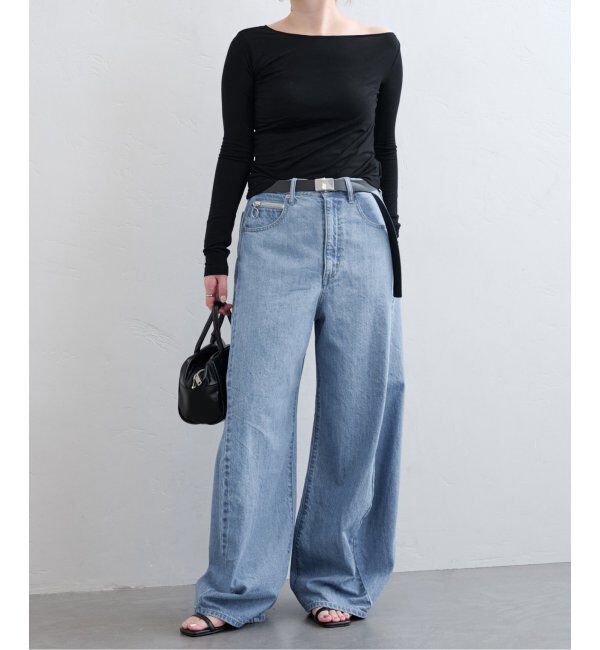 U by SPICK&SPAN「フローストルーズバレルレッグデニム」|デニム|