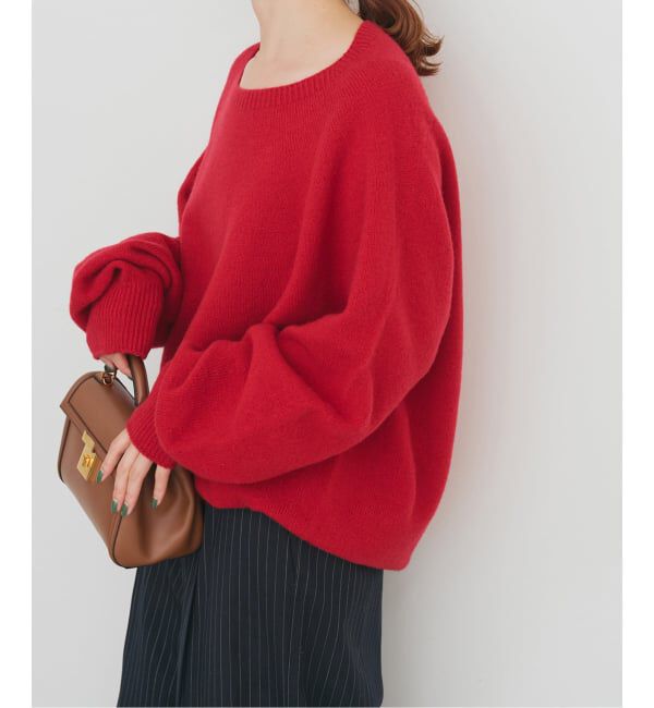 Spick and Span【ニュアンスコクーンシルエットニット・レッド】 ニュアンスコクーンシルエットニット（Spick and Span）｜ルミネの