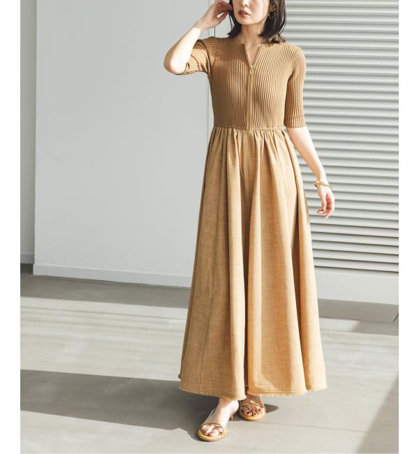 NOBLE「《予約》フロントジップドッキングワンピース」|ワンピース|