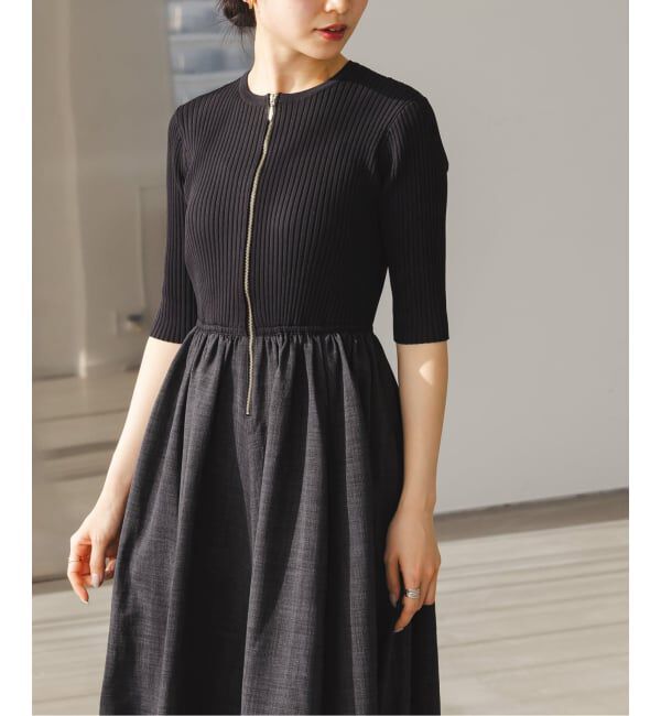 NOBLE「《予約》フロントジップドッキングワンピース」|ワンピース|