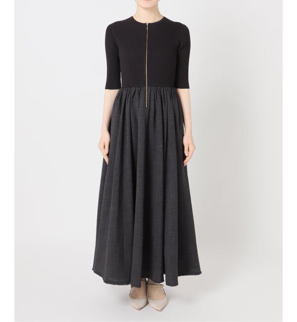 NOBLE「《予約》フロントジップドッキングワンピース」|ワンピース|