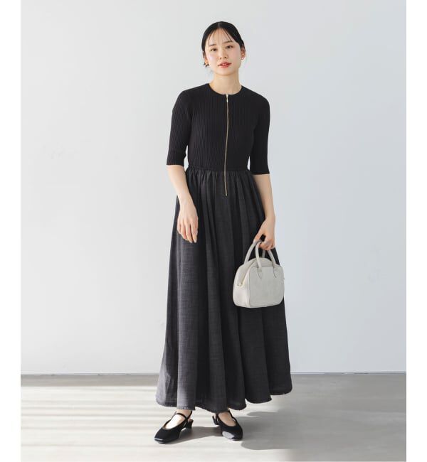 NOBLE「《予約》フロントジップドッキングワンピース」|ワンピース|