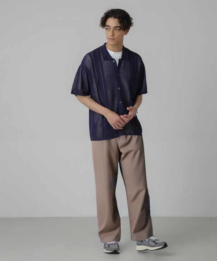 nano･universe「ドライタッチニットシャツ 半袖」|シャツ・ブラウス|