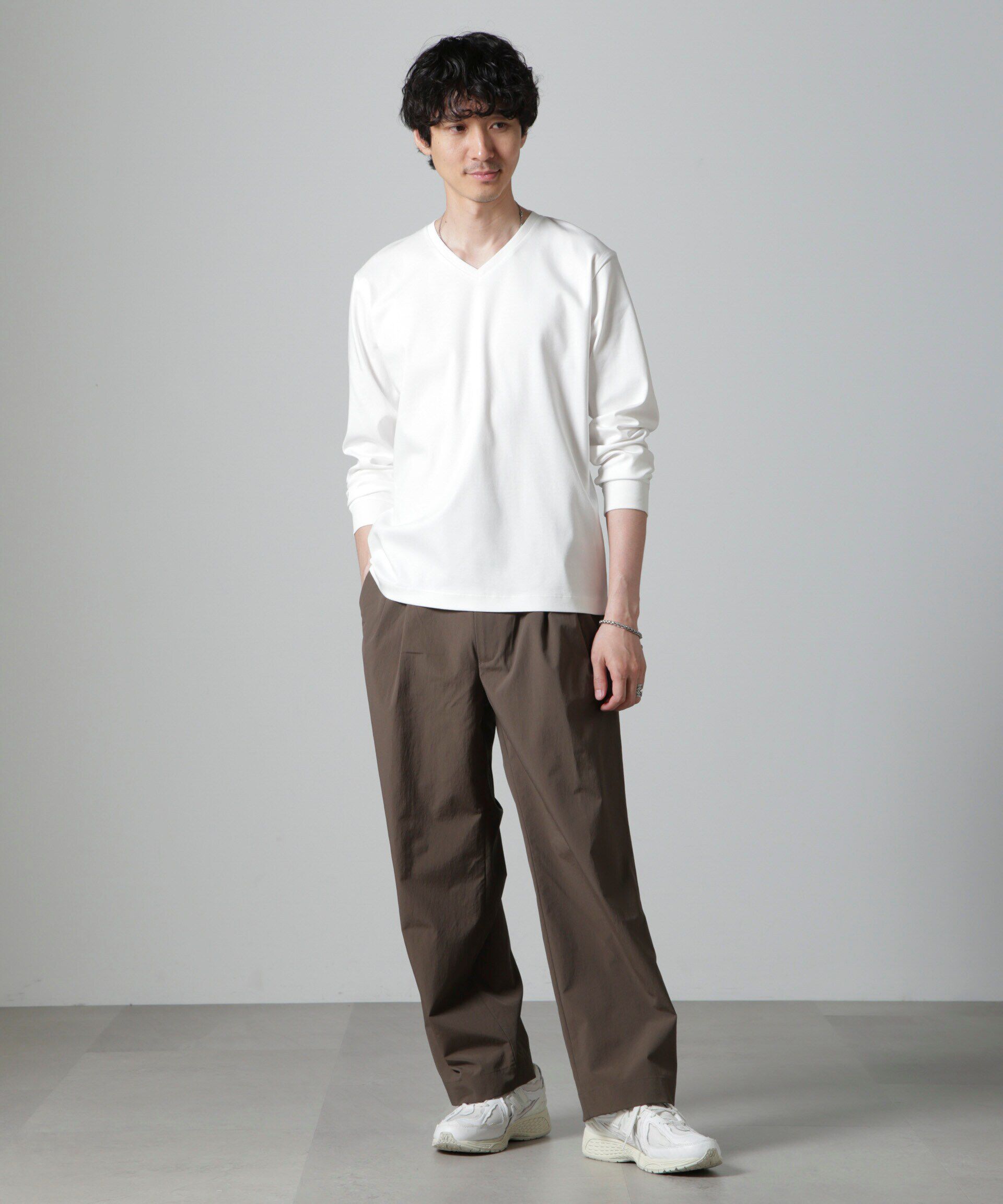 nano･universe「アンチスメルＶネックTシャツ 長袖」|Tシャツ・カットソー|