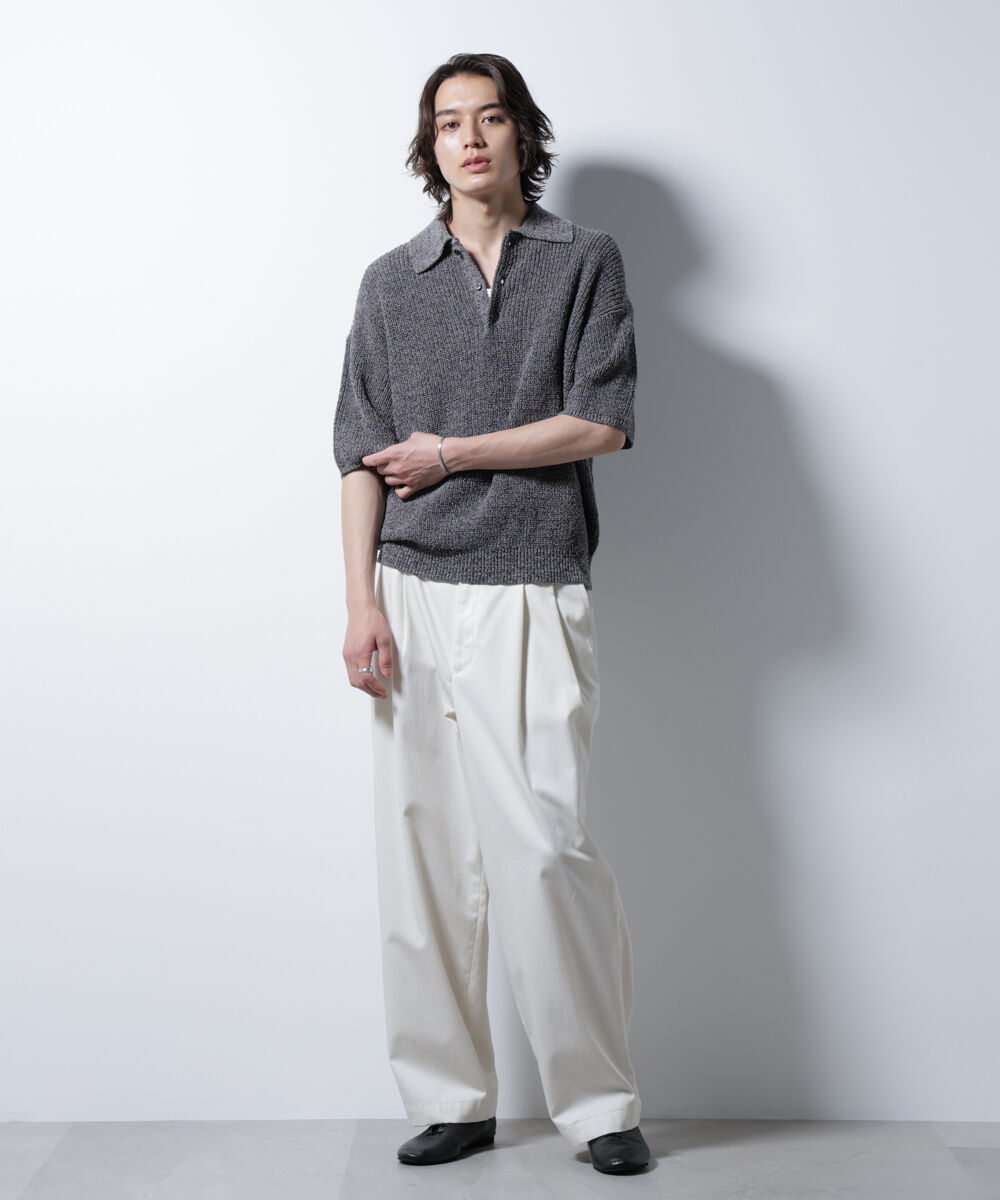 nano･universe「ミックスメランジニットポロ」|ニット・セーター|