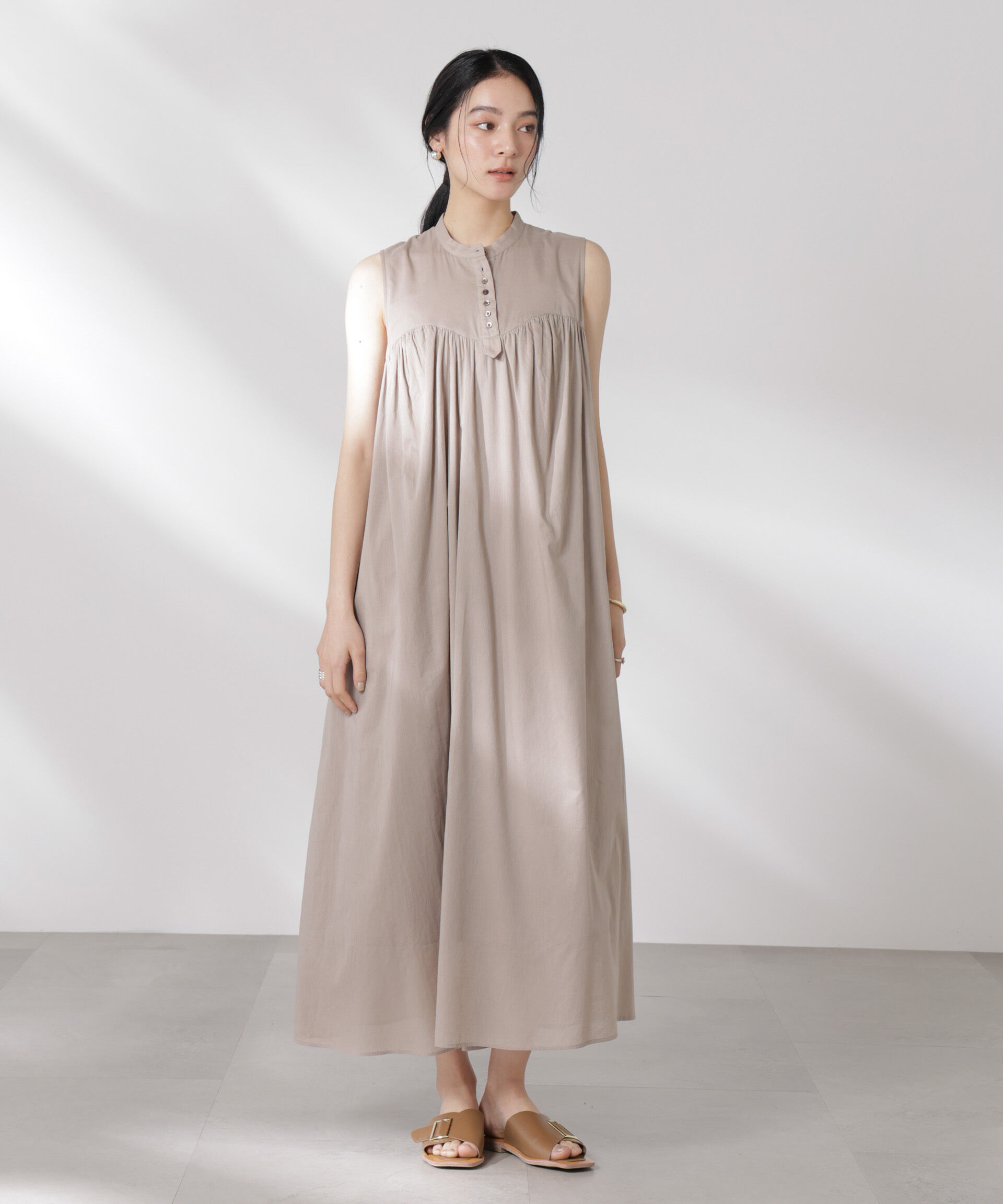 nano･universe「made in india コットンノースリーブワンピース」|ワンピース|