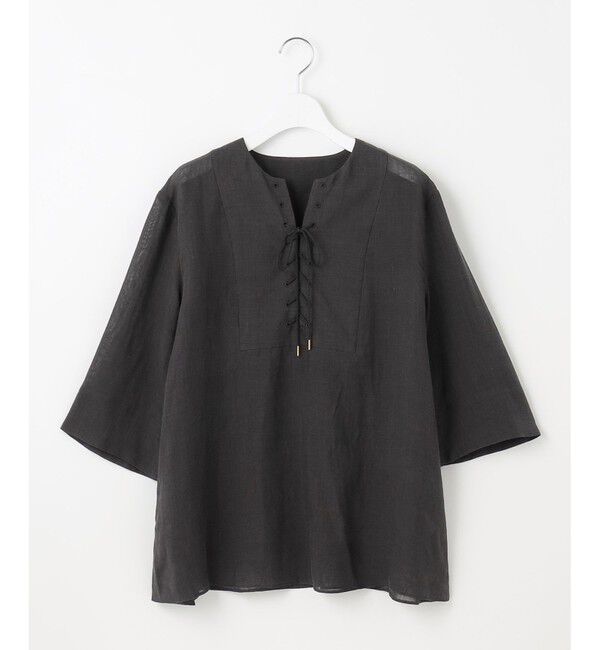 自由区「【カタログ掲載・接触冷感・洗える】ラミーローンプルオーバー ブラウス」|シャツ・ブラウス|