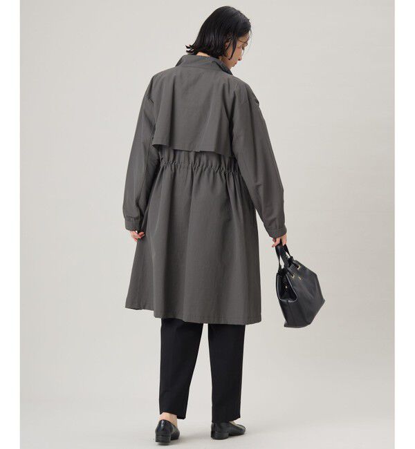 自由区「【撥水加工・洗える】コットンナイロンタッサーライナー付きスタンドカラー コート」|その他|