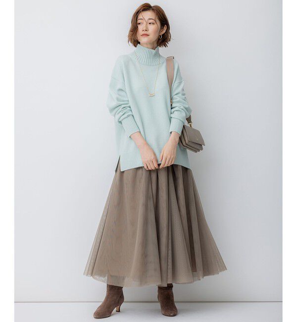 23区「【洗える】ウールカシミヤ ハイネック ニット」|ニット・セーター|