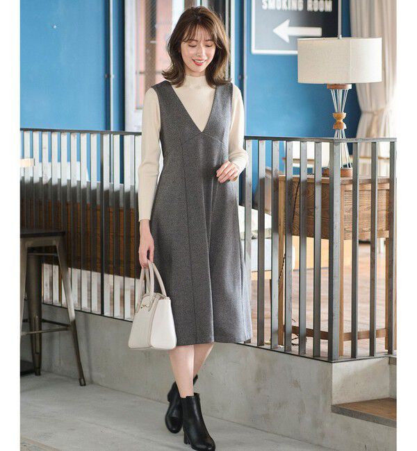 ANY SIS「【洗える】カットツイード ジャンパースカート」|ジャンパースカート|