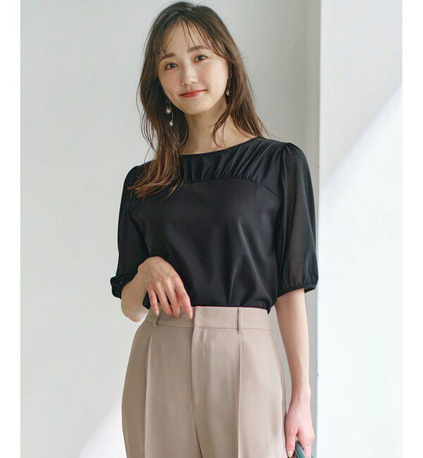 any SiS「シアーコンビ プルオーバー」|Tシャツ・カットソー|