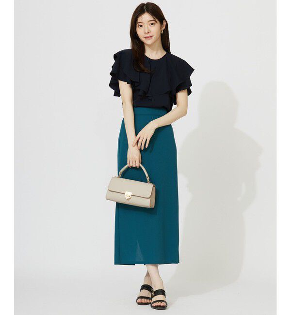 ANY SIS「【UVケア ・ストレッチ・洗える】2WAYジョーゼットジャージーナロー スカート」|スカート|