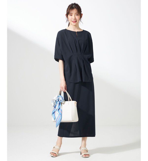 ANY SIS「【UVケア ・ストレッチ・洗える】2WAYジョーゼットジャージーナロー スカート」|スカート|