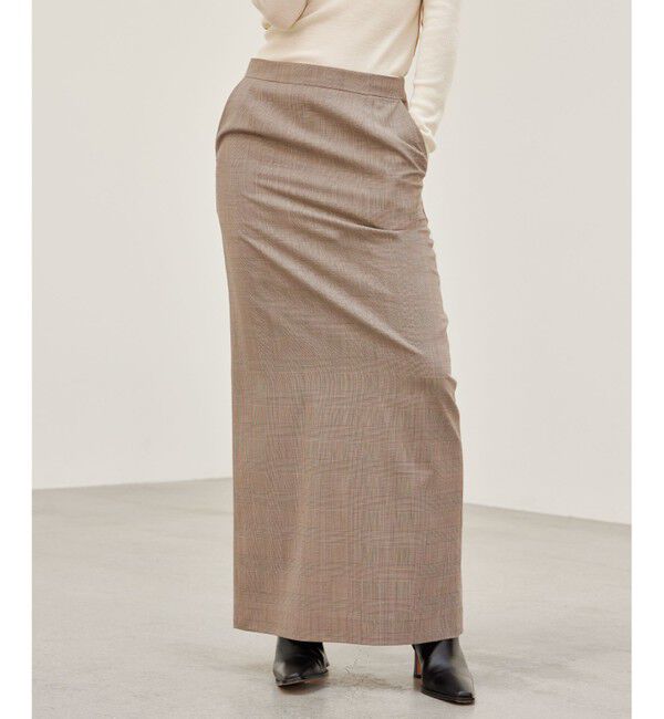 BEIGE,「MER / グレンチェックスカート」|スカート|