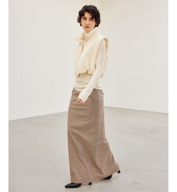 BEIGE,「MER / グレンチェックスカート」|スカート|