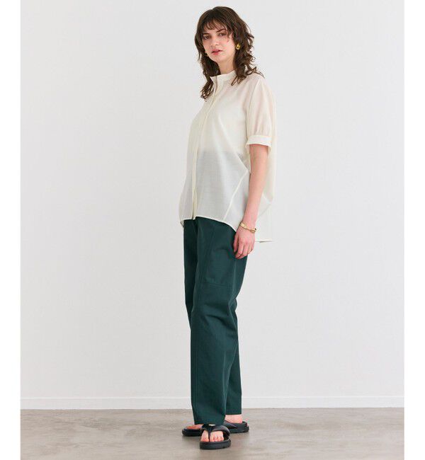 BEIGE,「【洗える】AMARYLLIS / シアーパフオーバーサイズブラウス」|シャツ・ブラウス|