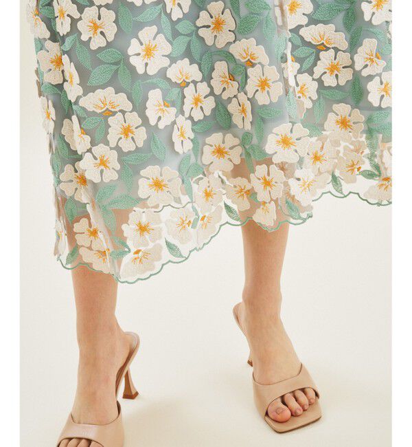  「フラワー3Dフレアスカート」|スカート|