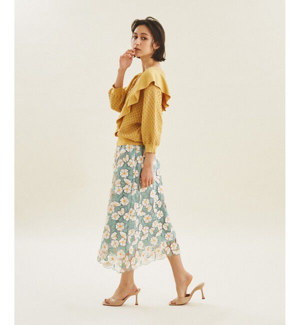  「フラワー3Dフレアスカート」|スカート|