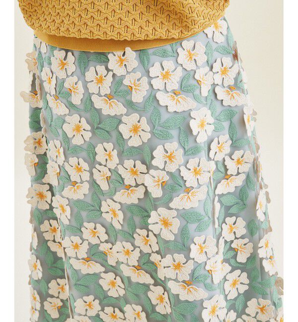  「フラワー3Dフレアスカート」|スカート|
