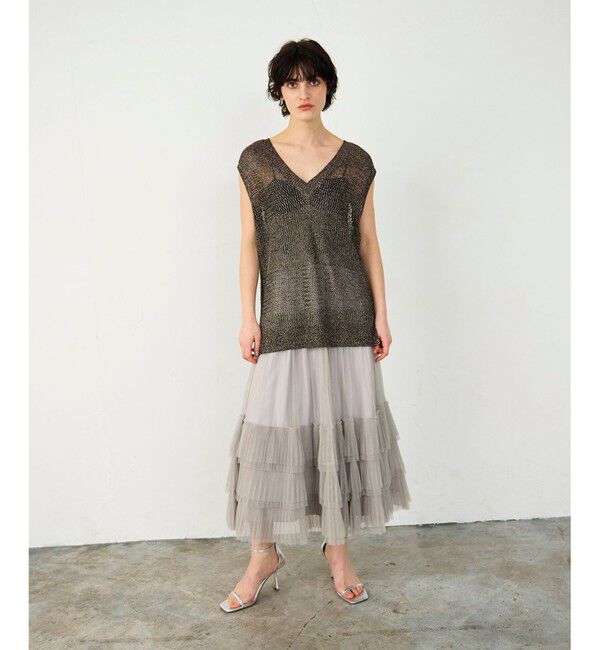 Diagram「ラメメッシュニットトップ」|ニット・セーター|