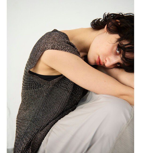 Diagram「ラメメッシュニットトップ」|ニット・セーター|