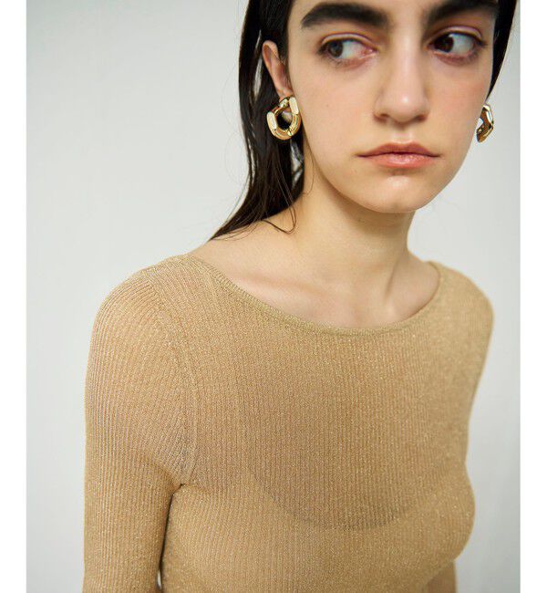 Grace Class「ラメシアーリブニットトップ」|ニット・セーター|