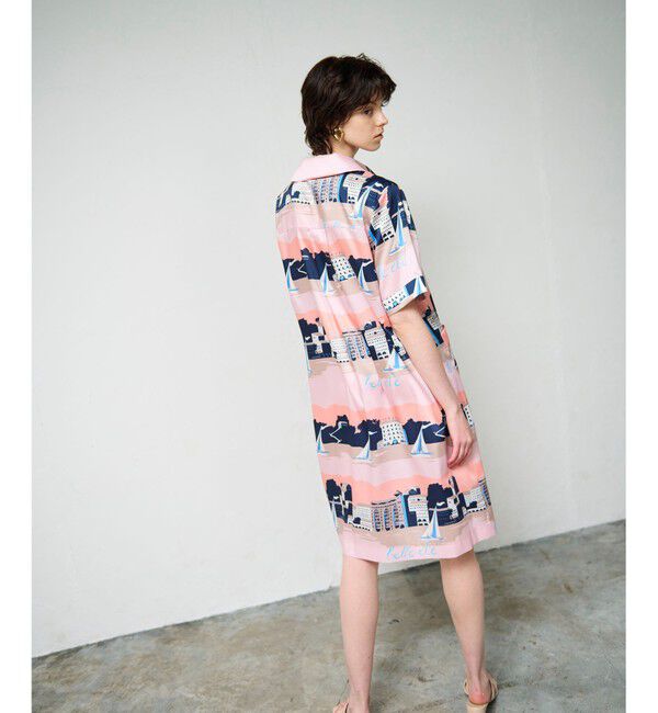 Grace Class「マリンプリントシャツドレス」|ワンピース|