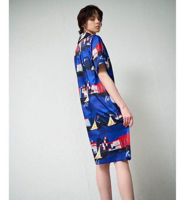 Grace Class「マリンプリントシャツドレス」|ワンピース|