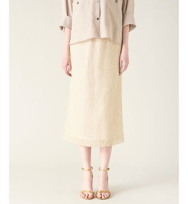 GRACE CONTINENTAL「メッシュスパンコールタイトスカート」|スカート|