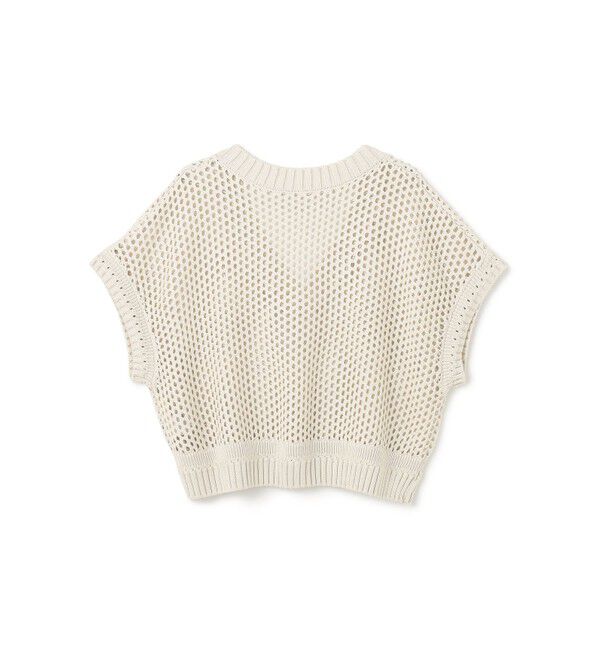 GRACE CONTINENTAL「メッシュVネックニットトップ」|ニット・セーター|