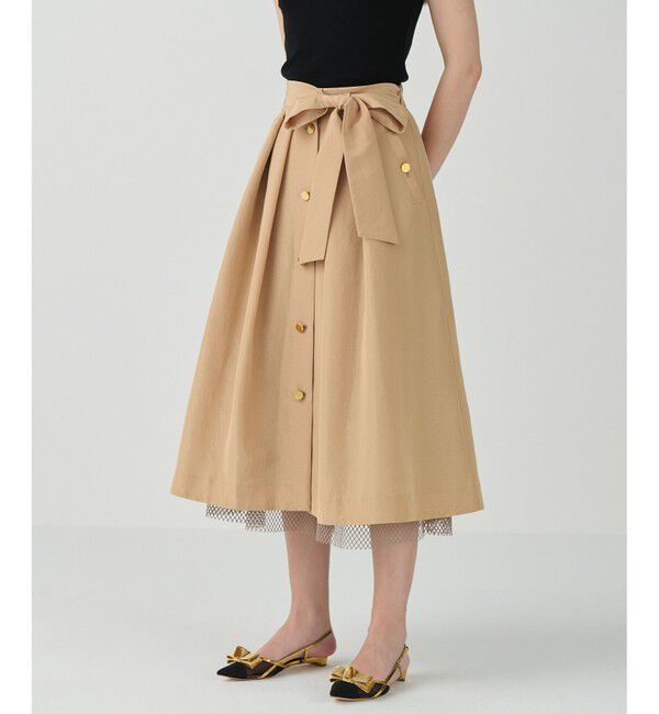 Grace Class「レイヤードタックスカート」|スカート|ベージュ