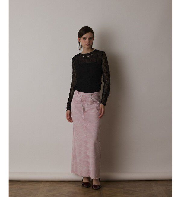  「ピグメントタイトスカート」|スカート|ピンク