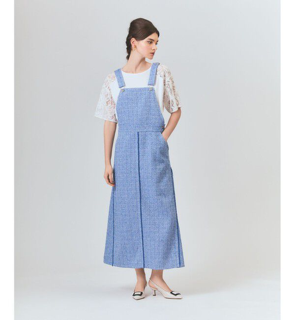 Grace Class「シャンブレーツイードジャンパースカート」|スカート|